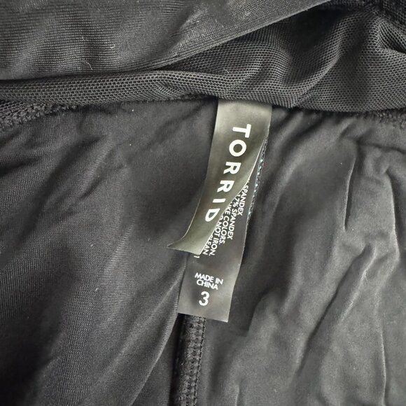 Torrid Swim Shorts Bottom 3X Teal Black Polka Dot Nylon Spandex NWT SW-2102 - Picture 5 of 9